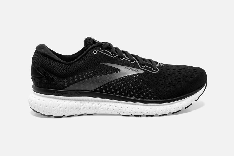 Brooks Glycerin 18 Road Running Shoes Mens Black/White 671423-AGT